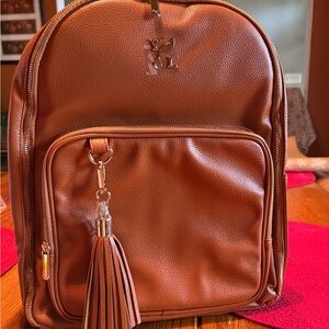 Young Living Brown Backpack with Tassel Charm